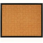 Black Frame Textured Cork Bulletin Board