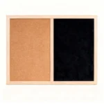 Wood Frame Cork and Black Letter Board Combo