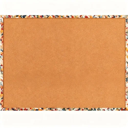 Tablero de corcho para anuncios con borde estampado