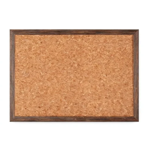 Dark Wood-Tone Frame Cork Notice Board