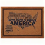 Tipografía EE. UU. Tablero de corcho para anuncios con mapa