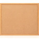 Natural Wood-Tone Frame Cork Bulletin Board