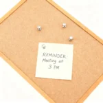 Natural Wood-Tone Frame Cork Bulletin Board