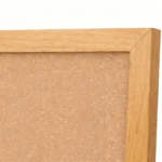 Natural Wood-Tone Frame Cork Bulletin Board