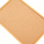 Natural Wood-Tone Frame Cork Bulletin Board
