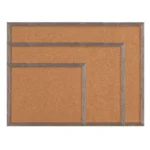 Panel de tablero de corcho para anuncios con marco de madera