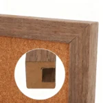 Panel de tablero de corcho para anuncios con marco de madera