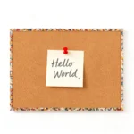 Tablero de corcho para anuncios con borde estampado