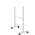 White H-Frame Rolling Whiteboard Stand