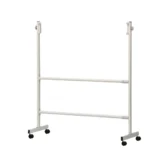 White Rolling Whiteboard Stand with Open Ladder Frame