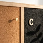 Wood Frame Cork and Black Letter Board Combo