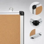 Whiteboard and Cork Bulletin Board Combo with Tray