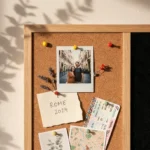 Wood Frame Cork and Black Letter Board Combo