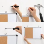 Whiteboard and Cork Bulletin Board Combo with Tray