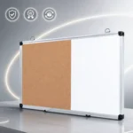 Whiteboard and Cork Bulletin Board Combo with Tray