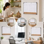 Monthly Calendar Whiteboard with Cork Strip