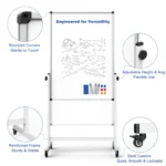 Rolling Whiteboard and Pinboard Combination - gallery image 3