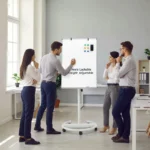 Round Base Mobile Whiteboard - gallery image 3