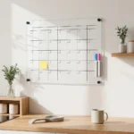 Calendario mensual de acrílico transparente con cuadrícula blanca - imagen de galería 5