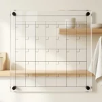 Calendario mensual de acrílico transparente con cuadrícula blanca - imagen de galería 3