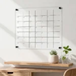 Pizarra calendario de acrílico con líneas negras - imagen de galería 1