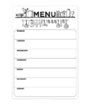 Kitchen Menu Magnetic Weekly Board - gallery image 1