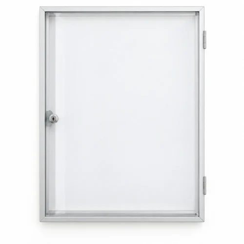 LW-S Side-Hinged Lockable Magnetic Whiteboard Display Cabinet