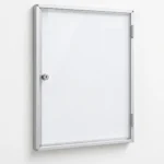 LW-S Vitrina con cerradura y pizarra blanca magnética, bisagra lateral – vista 3