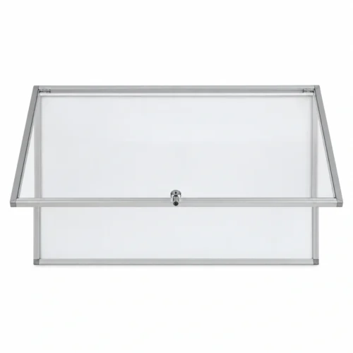 LW-T Top-Hinged Lockable Magnetic Whiteboard Display Cabinet