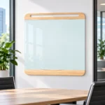509 Portable Wood Frame Glass Whiteboard – vista 3