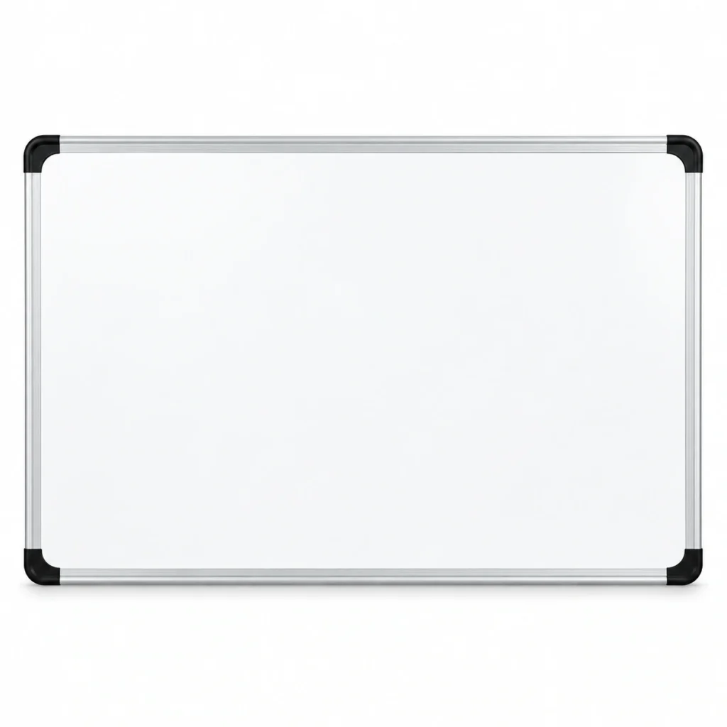 Wall-Mounted Magnetic Whiteboard with Corner Caps