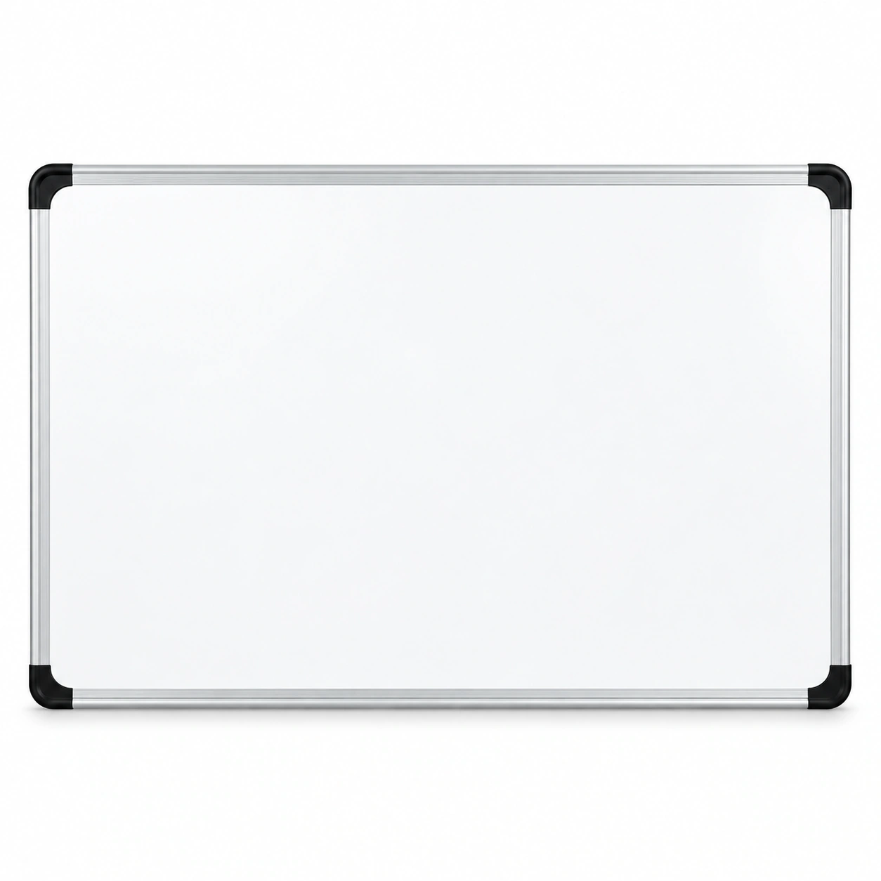 Wall-Mounted Magnetic Whiteboard with Corner Caps