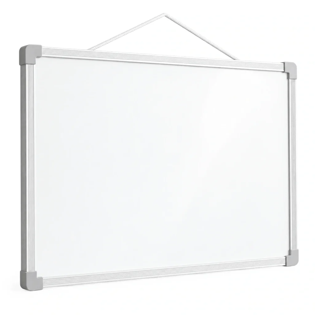White Frame Magnetic Photo and Memo Whiteboard