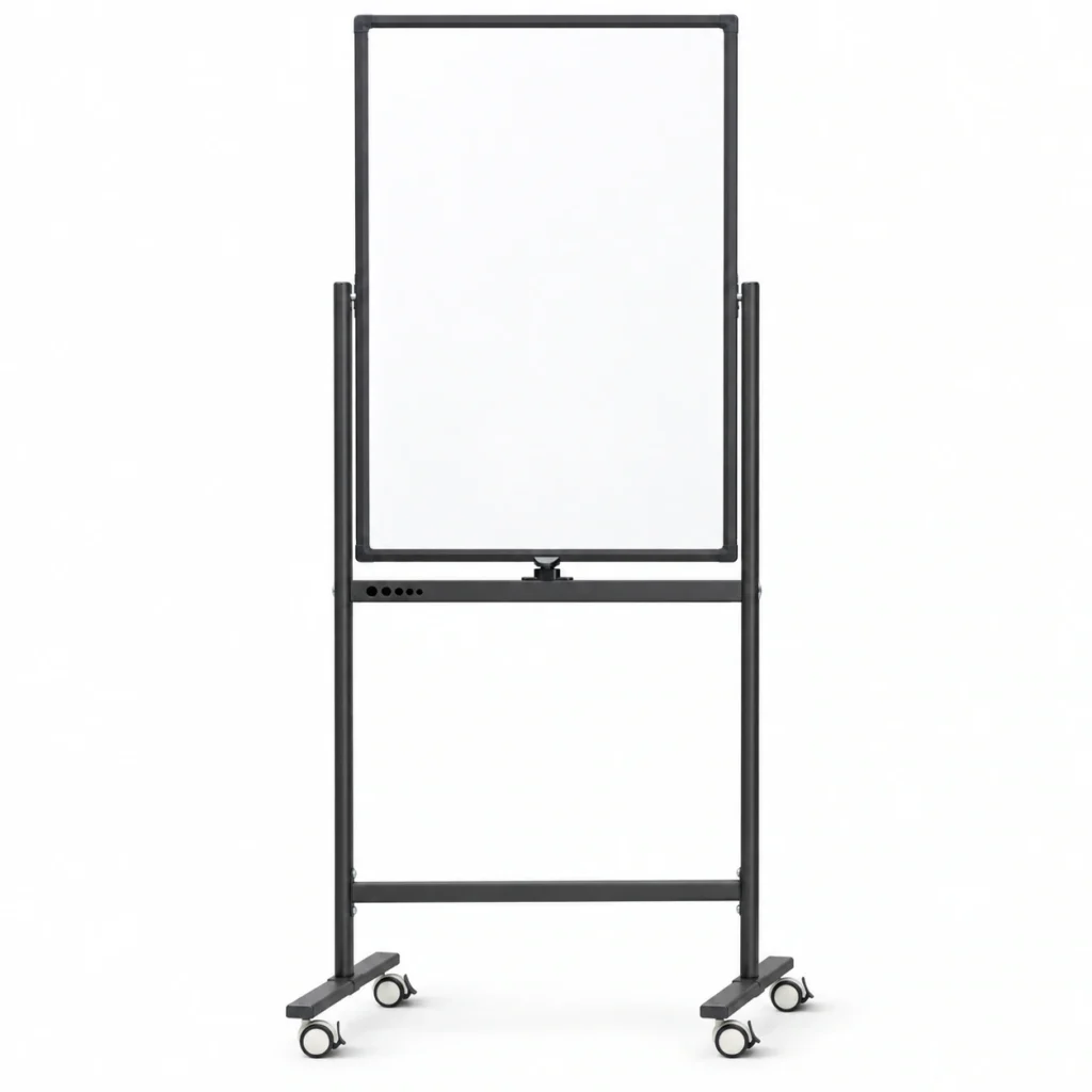 Black Stand Portrait Mobile Whiteboard