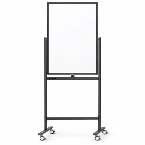 Black Stand Portrait Mobile Whiteboard
