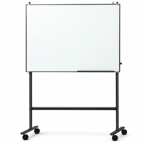Black Tubular Stand Mobile Whiteboard