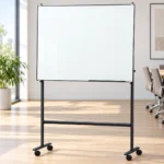 Black Tubular Stand Mobile Whiteboard – view 3