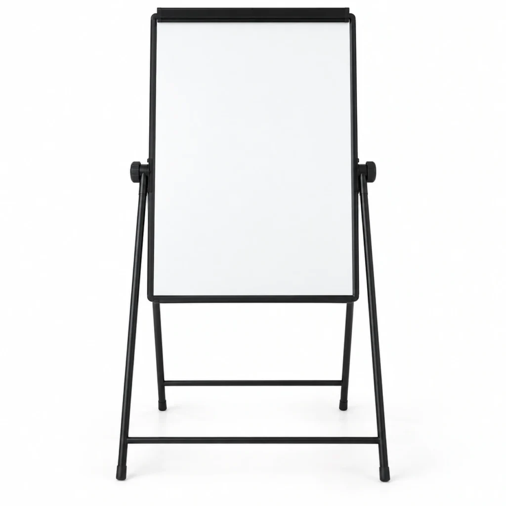 FU02 Pizarra blanca de doble cara inclinable con patas en U