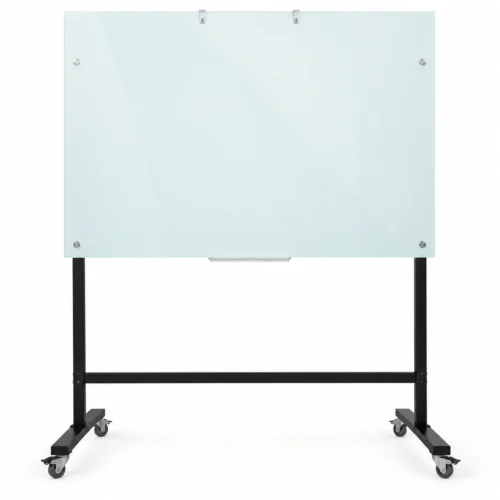Single-Sided Mobile Glass Flipchart Board
