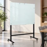 503 Single-Sided Mobile Glass Flipchart Board – vista 4