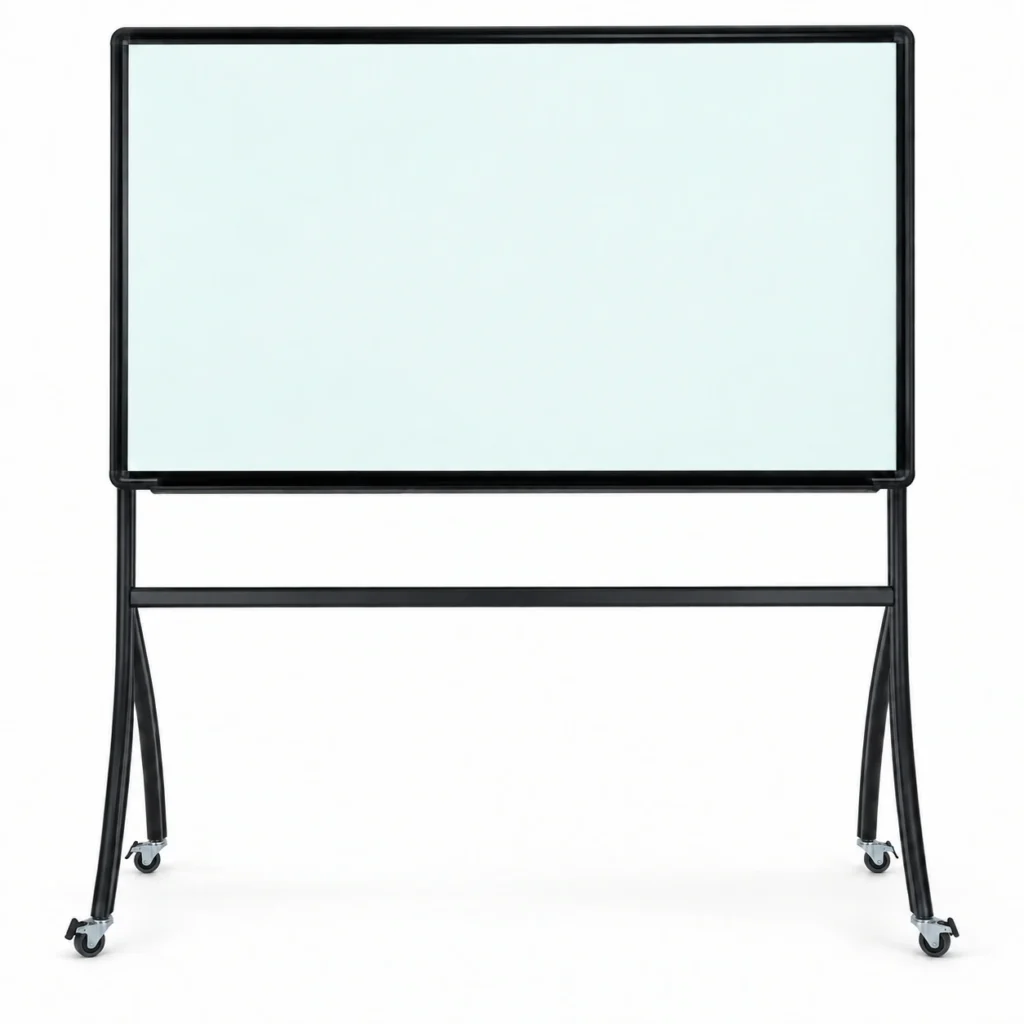 513 Mobile Glass Whiteboard with Angled Stand