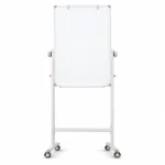 White Stand Portrait Mobile Whiteboard