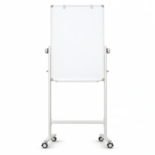 White Stand Portrait Mobile Whiteboard