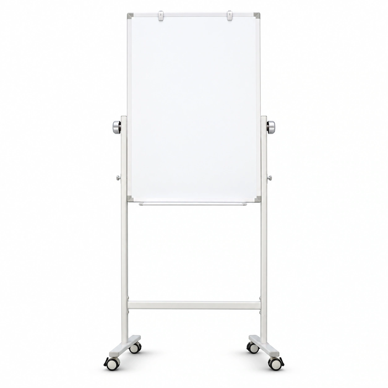 White Stand Portrait Mobile Whiteboard