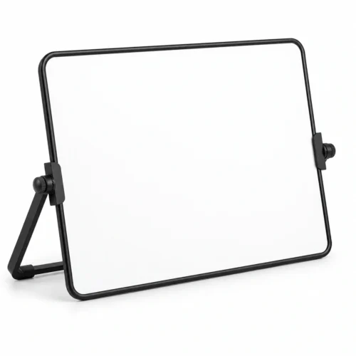 Black Frame Desktop Whiteboard with Adjustable Side Supports