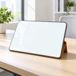 GH-01 Pizarra de vidrio portátil con cubierta plegable de PU – vista 3