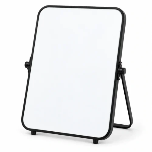 Portrait Desktop Whiteboard Easel with Black Frame