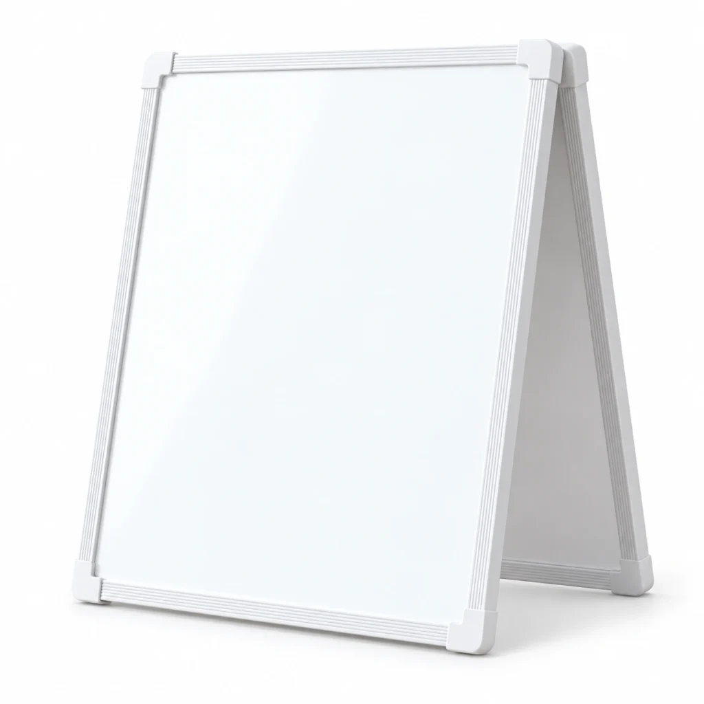 White Frame Desktop Whiteboard Easel