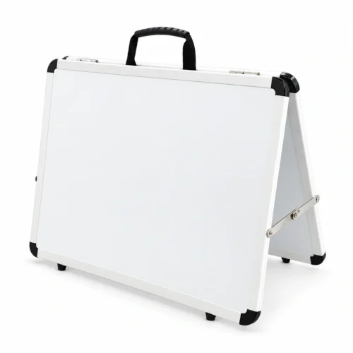 White Frame Portable Double-Sided Desktop Whiteboard