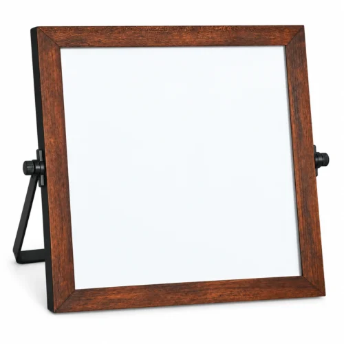 Wood Frame Desktop Whiteboard with Folding Stand